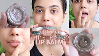 Mcaffeine Choco Lip Scrub amp Lip Balm  Full Details Demo amp Review  Official Heena Vahid [upl. by Farrah]