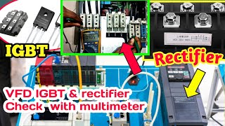 Motor control VFD Running condition Alarm IGBTampRectifier check with multimeter [upl. by Freyah350]