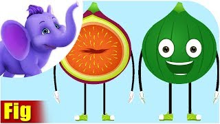 Fig Fruit Rhyme for Children Fig Cartoon Fruits Song for Kids [upl. by Nahn327]