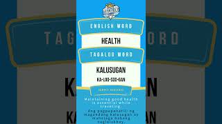 What is quotHealthquot in Tagalog speaktagalognow [upl. by Akihsat]