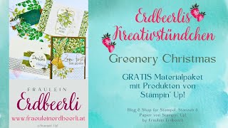 💚💛Kreativstündchen GRATIS Workshop mit Fräulein Erdbeerli 🍓🎄🆓 Materialpaket StampinUp [upl. by Nahoj352]