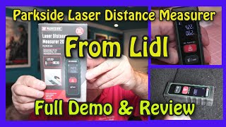 Parkside Laser Distance Measurer from Lidl Full Demo amp Review [upl. by Eidnalem724]