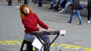 Rihanna Stay by Serena Kaos in Trafalgar Square London April 2024 [upl. by Yelich970]