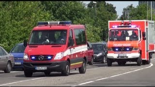 Katastrophenalarm aufgrund von Hochwasser  Einsatzfahrten FeuerwehrTHW RheingauTaunus [upl. by Rhett379]