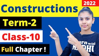 Construction  Class 10 Maths Chapter 11  Full Chapter ExplanationExerciseQuestionsEX 111112 [upl. by Almallah]