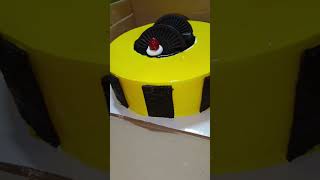 1 kg gel cake design yellow colour gel cakeshortsytshortsviralshortstrendingshortsfeed [upl. by Hazeghi]