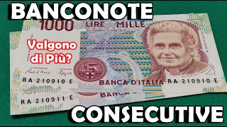 Banconote Consecutive Valgono di Più Valore Banconote con Numeri Seriali Consecutivi [upl. by Adnolrehs262]