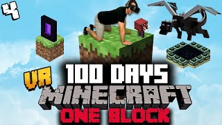 I Spent 100 Days in ONE BLOCK Minecraft VR and Heres What Happened 4 [upl. by Harlamert]