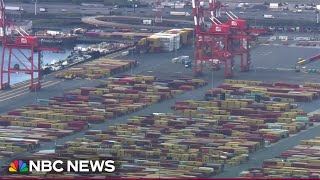 Strike by longshoremen shuts down ports on East and Gulf coasts [upl. by Aiuqenehs]