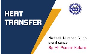 Nusselt Number and its Significance [upl. by Andri]