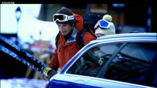 Audi RS6 vs Skiers French Alps Race  Top Gear [upl. by Sirad]