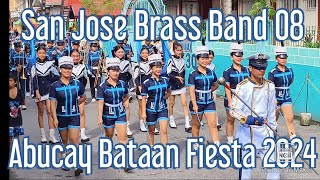 San Jose Brass Band 08  Abucay Bataan Fiesta 2024 [upl. by Ellebana]