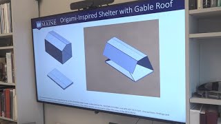 Origami inspires UMaine engineers to develop foldable shelters [upl. by Cotsen81]