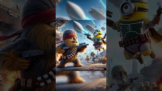 Star Wars Fight Scenes Minions Edition minion minions [upl. by Unni490]