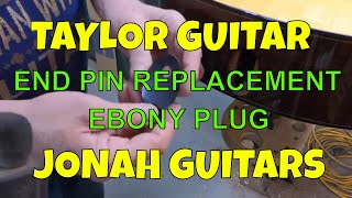 REPLACING TAYLOR END PIN JACK WITH EBONY PLUG  KampK PURE MINI INSTALL by JONAH GUITARS [upl. by Chancelor]