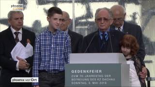 Befreiung Dachau Gedenkfeier zum 70 Jahrestag am 03052015 [upl. by Anuait]