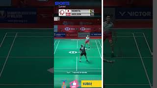 All time best rally trickshots india kentomomota short viralreels viktoraxelsen badminton [upl. by Lenna499]