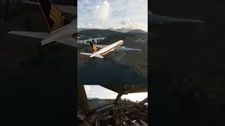 Florø Airport  Norway Landing  Boeing 777300 ER  Singapore Airlines  Microsoft Simulator 2023 [upl. by Ainotahs]