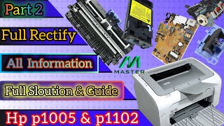 Hp laserjet printer p1005 amp p1006 Full repairing  paper jam heater unit light print Laser unit etc [upl. by Neeleuqcaj]