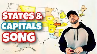 States amp Capitals Song 🎵  Memorizing the 50 US States and Capitals  Geography FUNdamental RAPS [upl. by Vanthe]