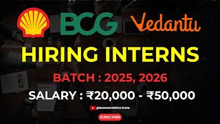 Internships at Shell Vedantu and BCG  Ultimate Application Guide 2025 [upl. by Rust]