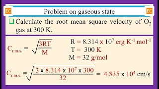 SEV NO – 87 Determination of the root mean square velocityCrms of the oxygenO2 gas at 300 K [upl. by Andie]