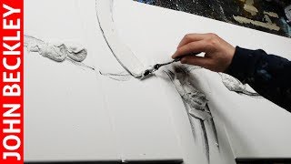 Abstract Painting demonstration in Acrylics with modelling paste  Tolelia [upl. by Einhapets]