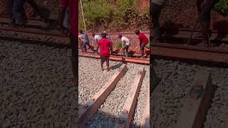 RAILWAY NEW DOUBLING LINE quotRail shiftingamplinkingquot work viral subscribetomychannel railway [upl. by Starling]