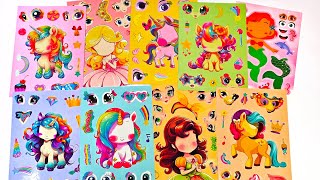 STICKER ASMR 디즈니 캐릭터 스티커를 붙이세요 Sticking a character sticker My Little Pony Sanrio Princess [upl. by Llertak193]