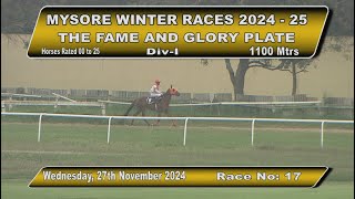 Race No 3 The Fame And Glory Plate DIV  1 [upl. by Keegan866]