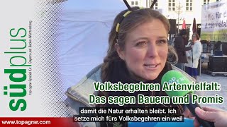 Volksbegehren Artenvielfalt Das sagen Bauern und Promis [upl. by Jehanna]