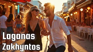 Laganas 🇬🇷 Zakhyntos Walking Tour 4K  Greece [upl. by Marciano]