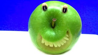 How to Make a Smiling Apple  Fun Food Art Party Idea Cutting Tricks [upl. by Tymon]