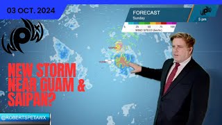 New storm near Guam and Saipan Westpacwx First Look [upl. by Richelle675]