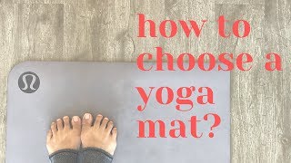 How to choose a yoga mat [upl. by Ilenay666]