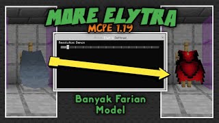 Texture Elytra Keren Dengan Banyak Farian  MCPE 119  More Elytra [upl. by Nodle]