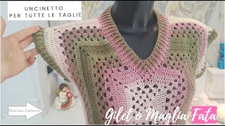 GILET o MAGLIA FATA ad uncinetto per tutte le taglie❣️​ [upl. by Zug]