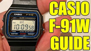 Casio F91W User Guide – How to Set Time Date and More [upl. by Renault]