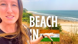 My First BEACH in INDIA 🇮🇳 Relaxing Week in Varkala Kerala  Gym Yoga Sunsets [upl. by Almallah]