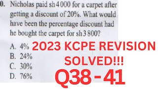 KCPE 2023 MATHS PAPERS KCPE 2022 MATHS REVISION PAST PAPERS AND ANSWERS 2023KCPE PREDICTION Q3841 [upl. by Ebonee]