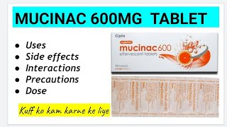 Mucinac 600mg Tablet  Uses amp Side effects  Health Guiding [upl. by Borden]