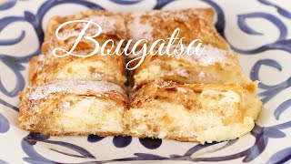 HOW TO MAKE GREEK BOUGATSA WITH PUFF PASTRY  EASY RECIPE  CUSTARD FILLED PASTRY  DESSERT [upl. by Dranoel]