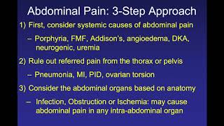 Abdominal Pain The SaintChopra Guide to Inpatient Medicine 4th Edition [upl. by Kessler196]