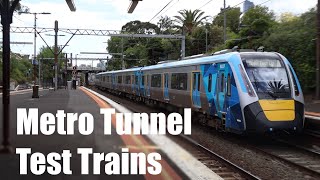 Metro Tunnel Test Trains at Hawksburn Station [upl. by Wheaton325]