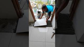 Floor tile installation ceramic tile viralshorts [upl. by Fadiman]