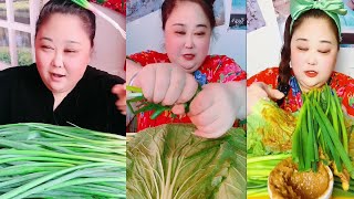 ASRM MUKBANG  Challenge Eat green onions eat shrimp eat fish  eat meat part 54 [upl. by Rand39]