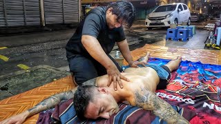 3AM Indonesian Street Massage Got Me RELAXED ⛈️ HEAVY RAIN ASMR 💦 [upl. by Rafaj]