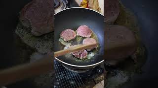 beef steak fry food cooking [upl. by Demmy603]