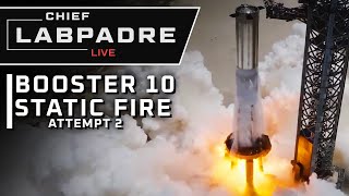 Booster 10 Second Static Fire Attempt ABORTED [upl. by Novart463]