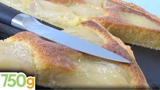 Recette de Tarte Amandine aux poires rapide  750g [upl. by Kakalina]